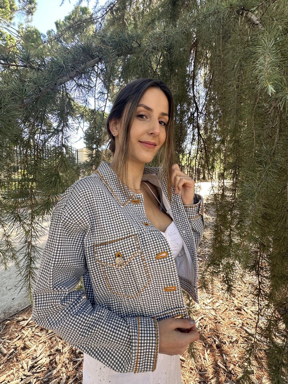 Vichy Embroidery Jacket | Sandra Embroidery Art